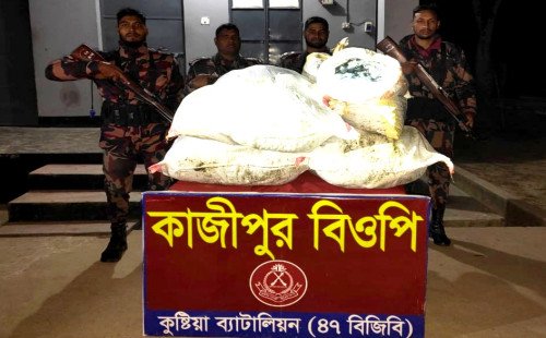 কুষ্টিয়ায় বিজিবির টানা অভিযানে মাদক ও চোরাচালান রুখে দিল সীমান্ত পাহারা উদ্ধারকৃত মালামালের মূল্য প্রায় ৮ লাখ ৯০ হাজার টাকা