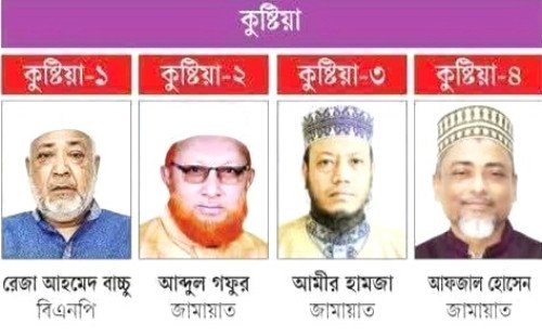 কুষ্টিয়ায় ত্রয়োদশ জাতীয় সংসদ নির্বাচনে ৪টি আসনের ৩টিতে জামায়াতের জয়