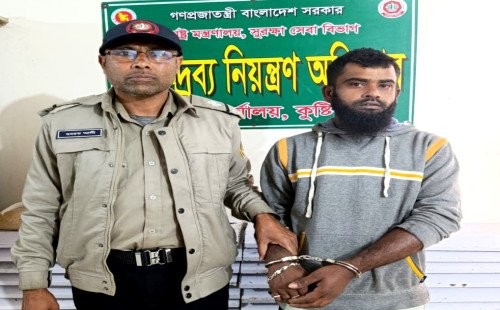 কুষ্টিয়ার মাদকদ্রব্য নিয়ন্ত্রণ অধিদপ্তরের অভিযানে ১১০ পিস ইয়াবাসহ আটক ১